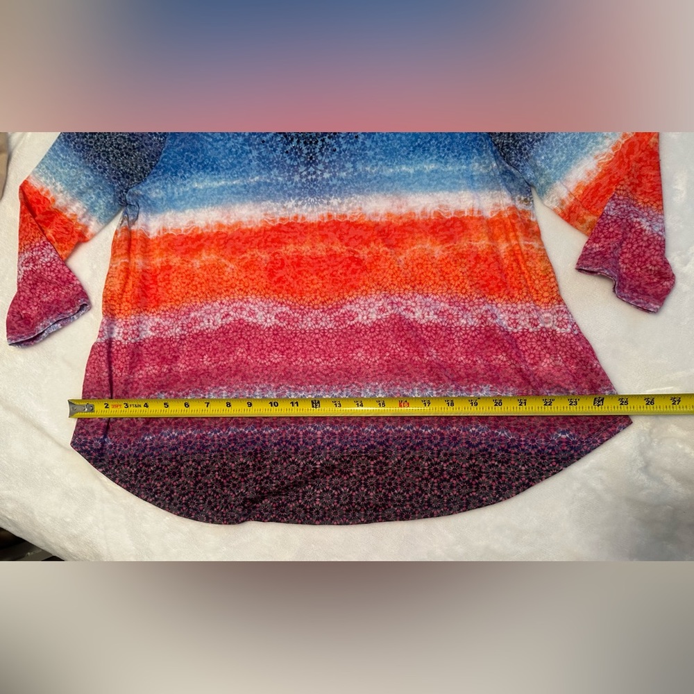 Ruby Rd Multicolor Hombre Rhinestone Knit Top. Pe… - image 5